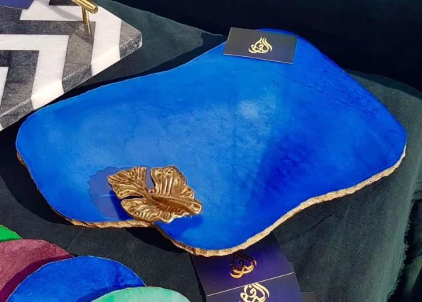 [VC-RAKH-MP-AB-10101] Abstract Platter – Blue