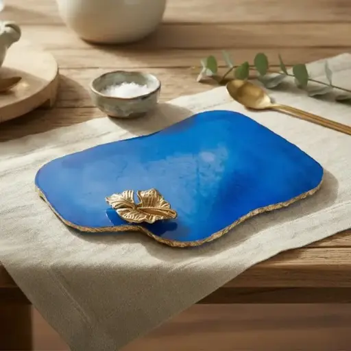 [VC-RAKH-MP-AB-10101] Abstract Platter – Blue