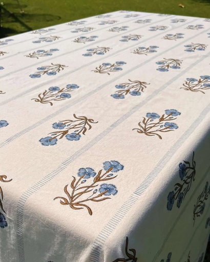 [VC-CALC-032] Blue Dianthus Tablecloth