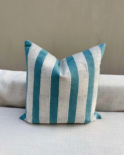 [VC-CALC-117] Striped Blue | Cushion Cover