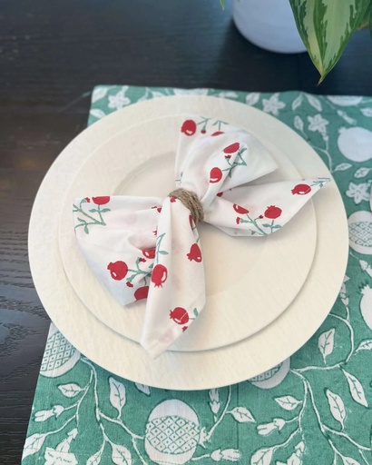 [VC-CALC-077] Pomegranate Whispers Napkin Set