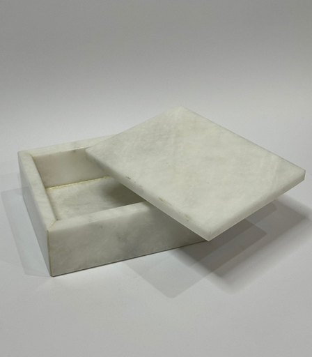 [VC-NUQ-NQMJBWHT15] White Marble Jewelry Box