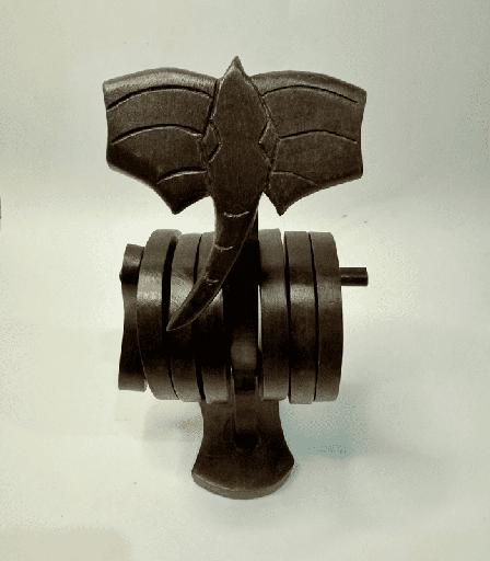 [VC-NUQ-009] Wooden Elephant Coaster Set Of 6