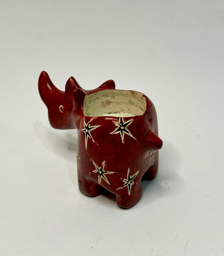 [VC-NUQ-021] Red Rhino Stone Candle Holder