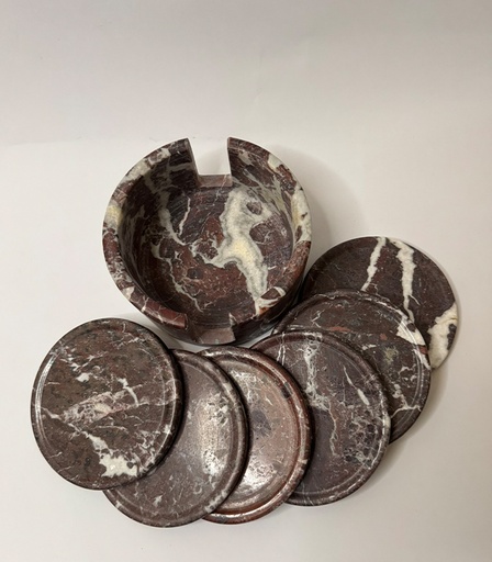 [VC-NUQ-NQMFLOG102] Red Zebra Coasters Set Of 6 – Large