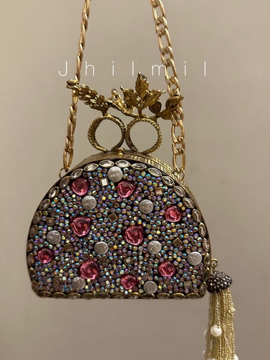 [VC-JHIL-016] Festive handmade Clutch - Dome Baby Pink