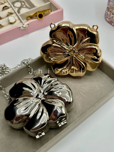 [VC-JHIL-033] Mini Flower Metal Clutch