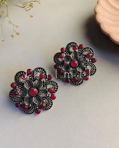 [VC-JHIL-129] Oxidized floral studs