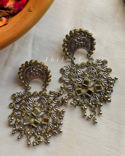 [VC-JHIL-168] Half moon kundan stone earring
