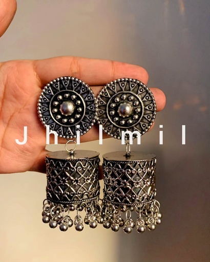 [VC-JHIL-171] Oxidized jhumka design 37