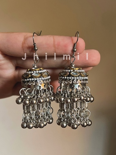 [VC-JHIL-184] Kundan Beaded Latkan Jhumki