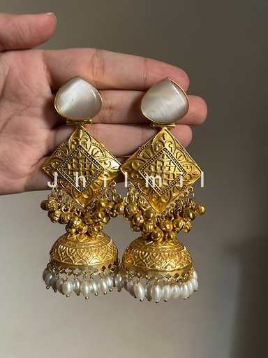 [VC-JHIL-199] Basanti Jhumka - Paan Design
