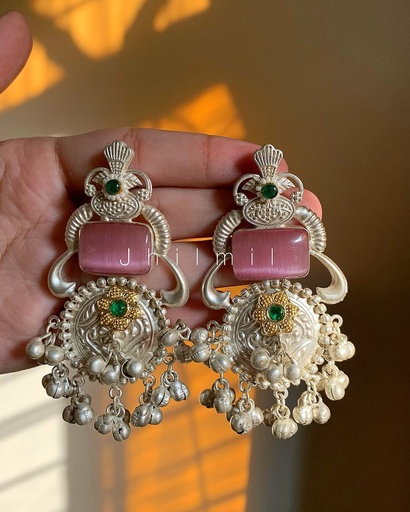 [VC-JHIL-239] Silver Polish festive Earring