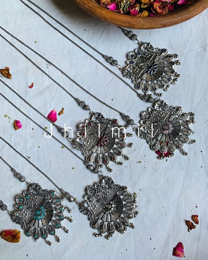[VC-JHIL-421] Floral Stone Studded Pendant Mala