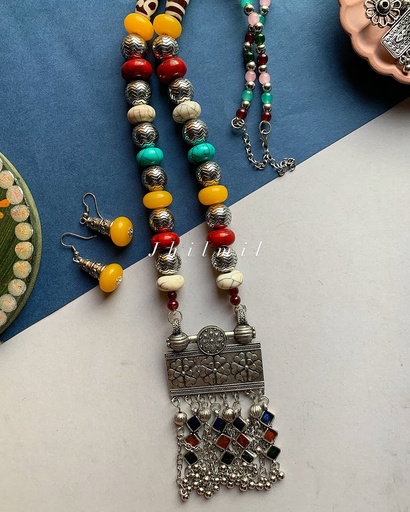 [VC-JHIL-451] Multi beaded boho Mala Set