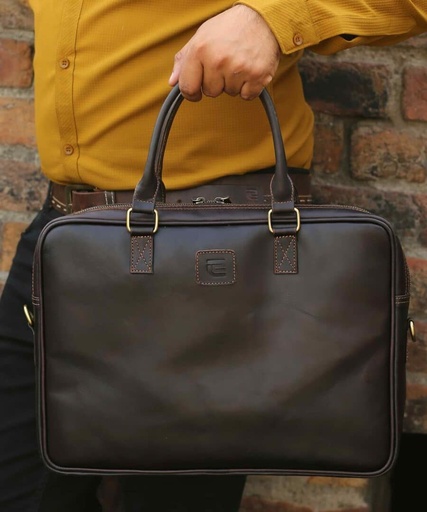 [VC-ZNFA-030] Slim Laptop Bag – Dark Coffee Brown