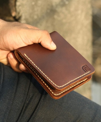 [VC-ZNFA-054] Dazzle – Reddish Brown Handmade Wallet