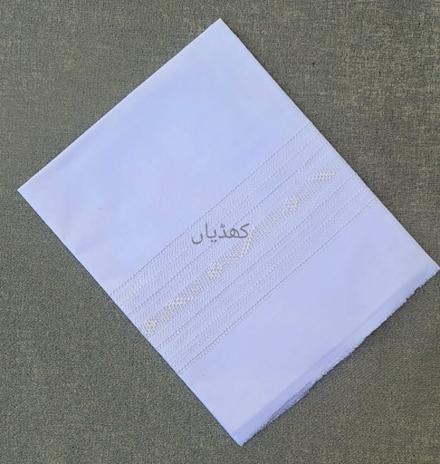 [VC-RK00022] White Tarkashi Shalwar Soft Cotton Fabric Hand-Embroidered Unstitched Lower