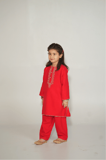 [2-GS-26] Red Kurta Shalwar