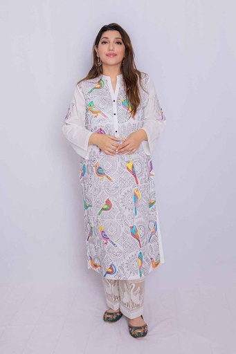 [1.K.23] Birds Embroidered Kurta