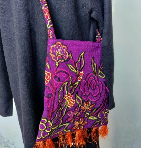 Funky Embroidered Foam Bag