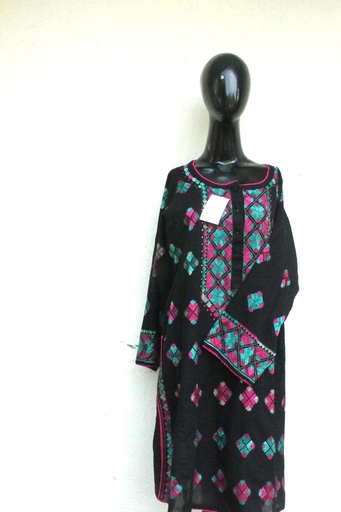 [PK0029-CW-PRT-000352] Long Khaddar Kurta with Phulkari/Jisti embroidery