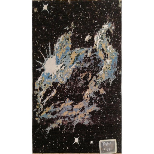 [PK0499-HM-RUG-004154] Modern Carpet -Wool&Silk- 4.6x7