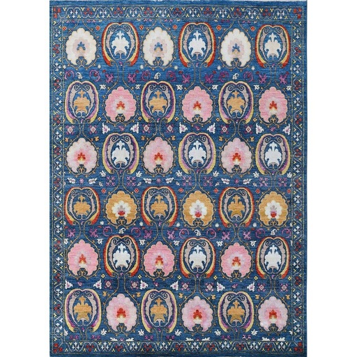 [PK0499-HM-RUG-004281] Suzani Carpet -Wool&Silk- 8x10
