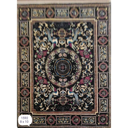 [PK0499-HM-RUG-004296] Suzani Carpet -Wool&Silk- 8x10