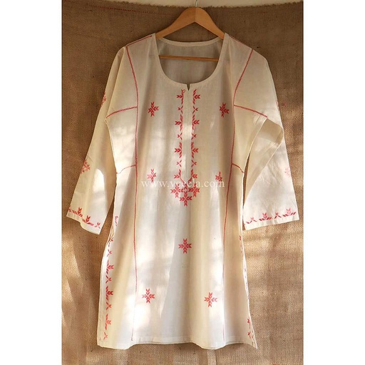 [PK0888-CW-GEN-007016] Off white hand embroidered Kurta