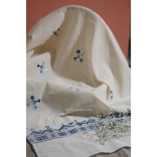 [PK0888-CW-SCF-007029] Hand embroidered dupatta