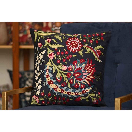 [PK2404-HM-CUS-008177] Hand Embroidered Cushion Cover