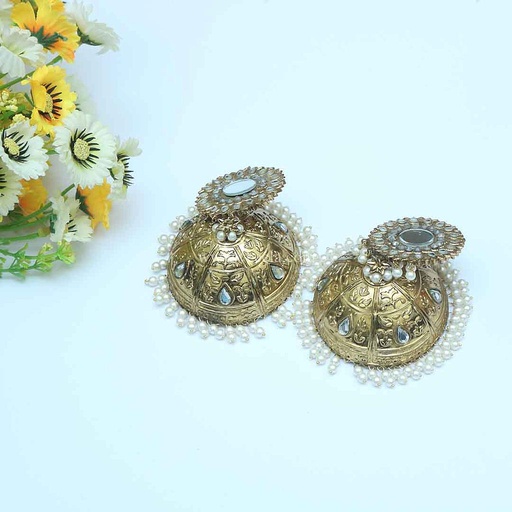 [PK2502-JW-EAR-008434] Saraiki Jhumka - Earrings - Kundan Jewellery