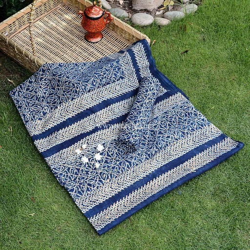 [PK0013-CF-AJK-009094] Gold work Ajrak - 2 piece suit