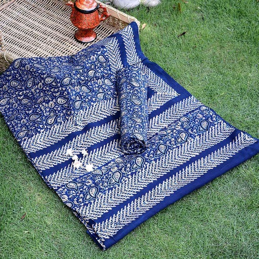 [PK0013-CF-AJK-009100] Gold work Ajrak - 2 piece suit   